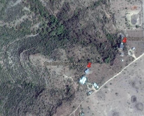 Map showing the location of Olohoro Onyore in Champagne Ridge
