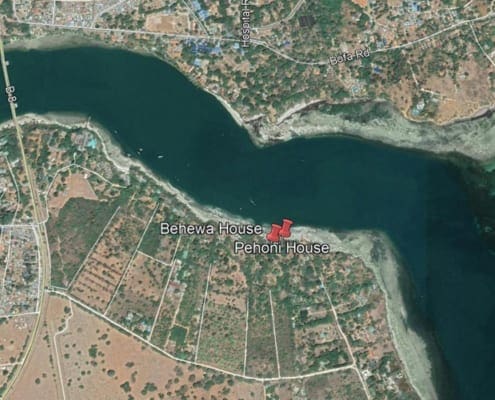 Map showing the location of Behewa House in Kilifi